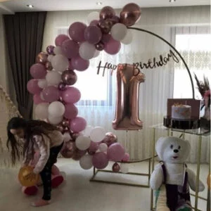 Balon Süslemeli Metal Tag Ve Ayıcık Defne Lina'Nın 1 Yaş Doğum Günü Organizasyonu