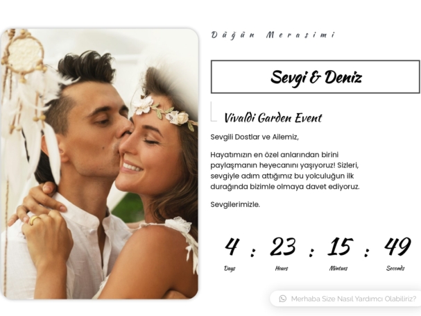 Dijital Sanal Düğün Davetiye Tasarımı 1 Organizasyon20 Denizli Organizasyon Şirketi